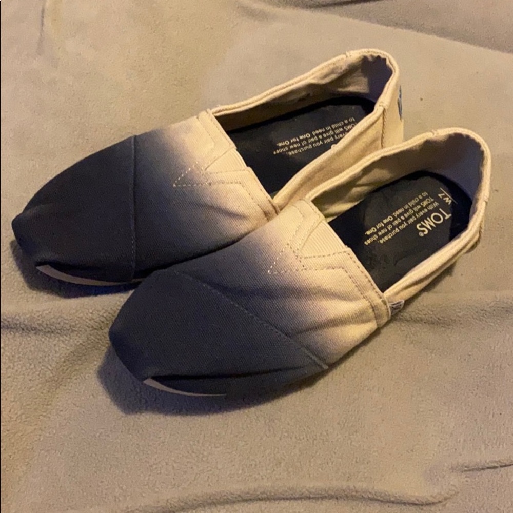 Blue and Beige Ombré TOMS